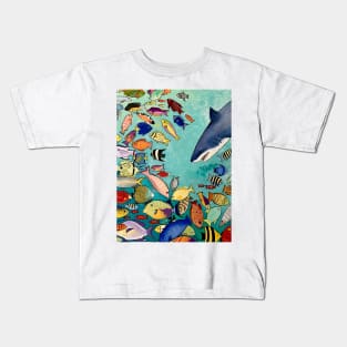 Shark and fishes Kids T-Shirt